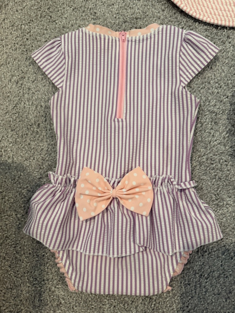 RuffleButts 18-24 Swim Tea Roses - Picture 2 of 5